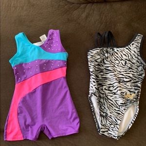 Gymnastics clothes. Size 4, and 5.